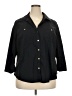 Anne Klein Black 3/4 Sleeve Button-Down Shirt Size 3X - photo 1