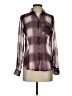Full Tilt 100% Polyester Plaid Burgundy Long Sleeve Blouse Size S - photo 1