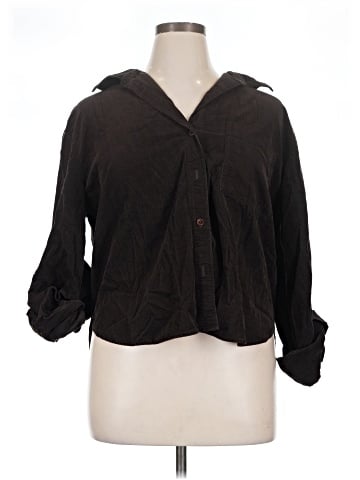 Madewell Easy Y-Neck Button-Up Shirt in Corduroy (view 1)