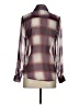 Full Tilt 100% Polyester Plaid Burgundy Long Sleeve Blouse Size S - photo 2