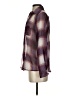 Full Tilt 100% Polyester Plaid Burgundy Long Sleeve Blouse Size S - photo 7