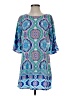 Bebop 100% Polyester Paisley Blue Casual Dress Size S - photo 1