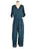 City Chic 100% Viscose Solid Teal Jumpsuit Size 14 Plus (XS) - photo 1