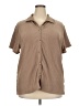 French Laundry 100% Polyester Tan Short Sleeve Blouse Size 2X - photo 1
