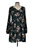 Everly Floral Teal Casual Dress Size L - photo 1