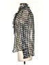 Equipment Houndstooth Silver Long Sleeve Blouse Size S - photo 5