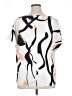 Shein Curve Graphic Ivory Short Sleeve Blouse Size XL - photo 2