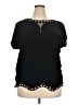 Fashion Bug 100% Rayon Black Short Sleeve Top Size 2X - photo 1