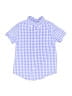 Crewcuts Outlet Checkered-gingham Blue Short Sleeve Button-Down Shirt Size 6 - 7 - photo 1