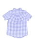 Crewcuts Outlet Checkered-gingham Blue Short Sleeve Button-Down Shirt Size 6 - 7 - photo 2