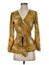Ann Taylor LOFT 100% Polyester Gold 3/4 Sleeve Blouse Size XS - photo 1
