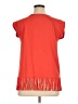 Zara Basic Stars Red Orange Short Sleeve Top Size XL - photo 2