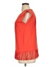 Zara Basic Stars Red Orange Short Sleeve Top Size XL - photo 5