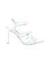 Nine West 100% Leather Metallic Silver Sandals Size 7 1/2 - photo 1