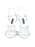 Nine West 100% Leather Metallic Silver Sandals Size 7 1/2 - photo 2