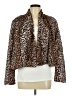 MULTIPLES 100% Polyester Animal Print Brown Faux Fur Jacket Size M - photo 1