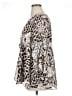 Jennifer Lopez 100% Polyester Animal Print Silver 3/4 Sleeve Blouse Size XL - photo 5