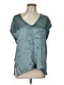 HEATHER 100% Viscose Teal Short Sleeve Blouse Size L (estimated) - photo 1