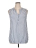 BeachLunchLounge 100% Rayon Stripes Blue Sleeveless Button-Down Shirt Size XL - photo 1