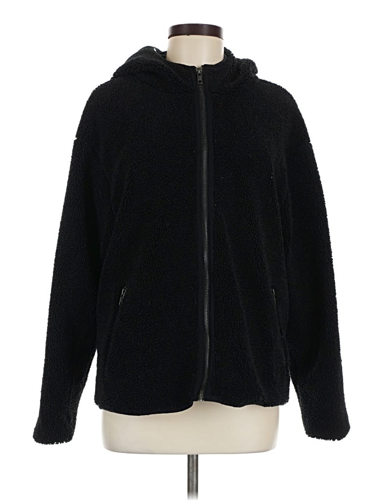 Pre-owned Daily Ritual Zip Up Hoodie In Black