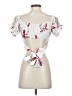 Saints + Secrets 100% Polyester White Short Sleeve Blouse Size S - photo 2