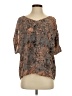 Juicy Couture 100% Polyester Brown Short Sleeve Blouse Size S - photo 1