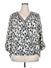 Max Studio 100% Polyester Silver 3/4 Sleeve Blouse Size 2X - photo 1