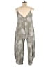 Final Touch 100% Rayon Metallic Silver Jumpsuit Size L - photo 2