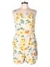 Old Navy 100% Rayon Floral Yellow Romper Size L (tall) - photo 1