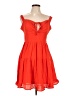 She + Sky 100% Polyester Orange Cocktail Dress Size L - photo 1