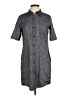 Theory Gray Short Sleeve Button-Down Shirt Size 2 - photo 1