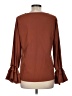Lyaner Brown Long Sleeve Blouse Size M - photo 2