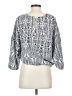 Unbranded 100% Polyester Silver 3/4 Sleeve Blouse Size S - photo 2