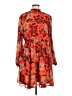 Torrid 100% Polyester Print Orange Casual Dress Size Lg Plus (0) - photo 1