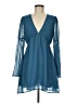 LUCCA 100% Polyester Solid Teal Cocktail Dress Size M - photo 1