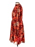 Torrid 100% Polyester Print Orange Casual Dress Size Lg Plus (0) - photo 5