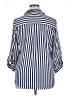 BCX 100% Polyester Stripes Blue 3/4 Sleeve Blouse Size XL - photo 2