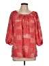 Gap Outlet 100% Polyester Red 3/4 Sleeve Blouse Size L - photo 1