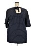 Weekend Suzanne Betro Stripes Blue Black Short Sleeve Top Size 4X - photo 2
