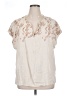 Unbranded Ivory Short Sleeve Blouse Size XL - photo 1