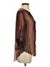 Unbranded 100% Polyester Brown 3/4 Sleeve Blouse Size S - photo 4