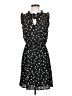 Lucky Brand 100% Polyester Hearts Black Casual Dress Size S - photo 1