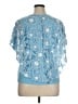 Notations Blue Short Sleeve Blouse Size XL - photo 2