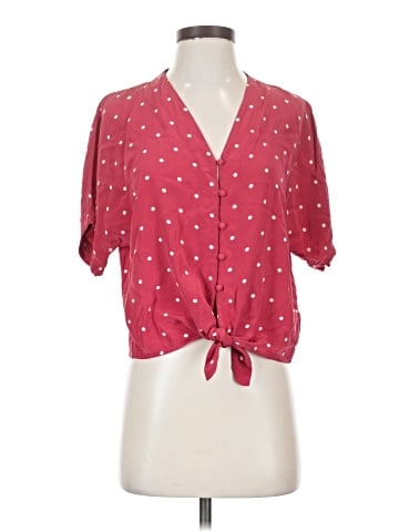 Rails Short Sleeve Silk Top (view 1)