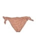 Eberjey Checkered-gingham Brown Swimsuit Bottoms Size L - photo 1