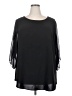 Scomchic 100% Polyester Black 3/4 Sleeve Blouse Size 2X - photo 1