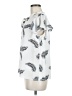 Ann Taylor LOFT 100% Polyester Silver Short Sleeve Blouse Size M - photo 5