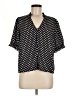 Sanctuary 100% Recycled Polyester Polka Dots Black Short Sleeve Blouse Size M - photo 1