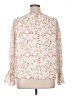 CeCe 100% Polyester Floral Ivory Long Sleeve Blouse Size XL - photo 2