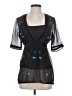 Esprit Black Short Sleeve Blouse Size 4 - photo 1